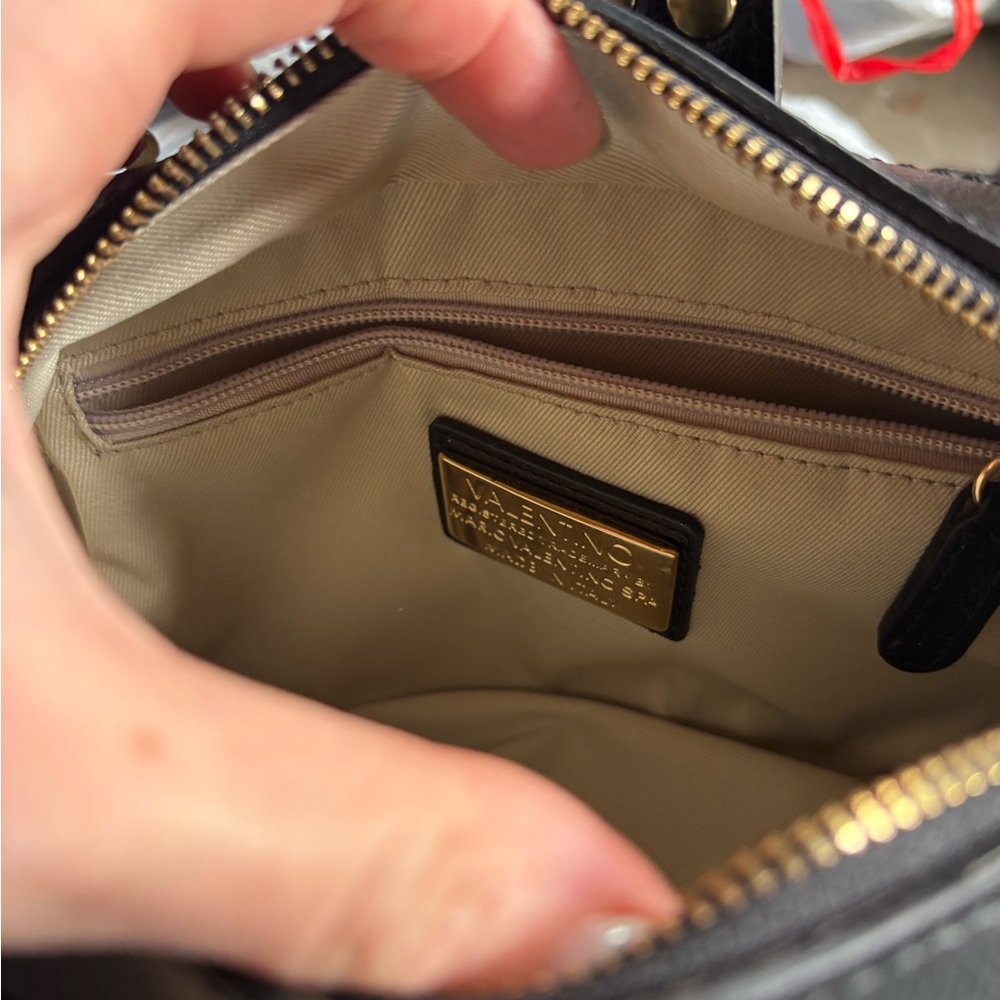 Mario Valentino Black and Gold Crossbody Bag
